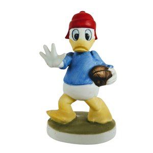 Donald Duck Playing Football 1976 Porcelain VTG Walt Disney Productions VTG Chil